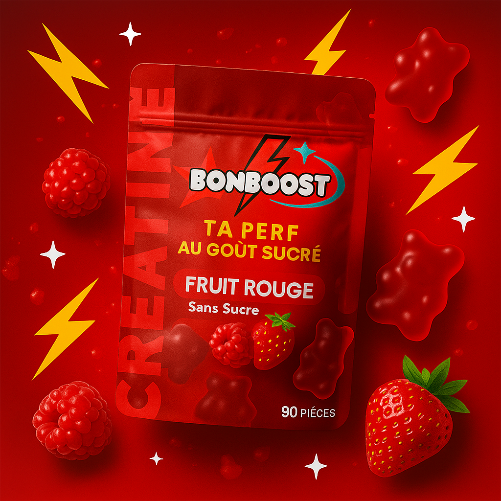 Bonbons à la créatine goût Fruit Rouge 🍓